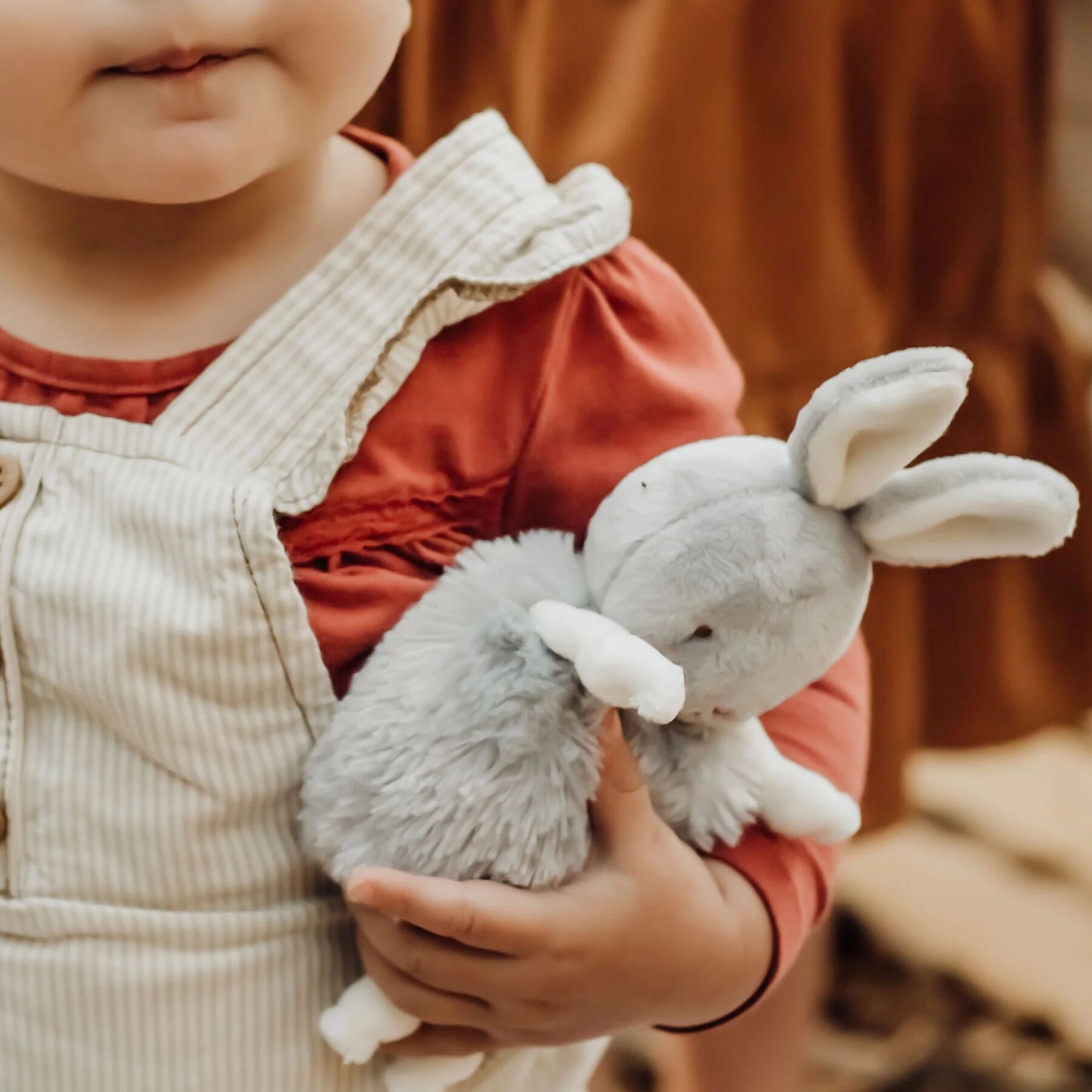 Gray Bunny Roly Poly Bloom - Cute Wobble Toy for Kids & Adults - Perfect for Home Decor, Office Desk & Stress Relief