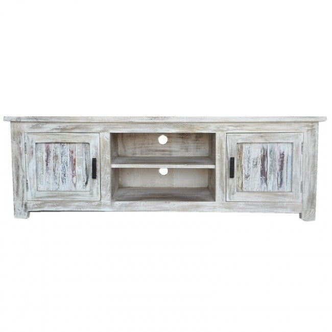 Reclaimed & Mango Wood TV Stand Entertainment Center - 59