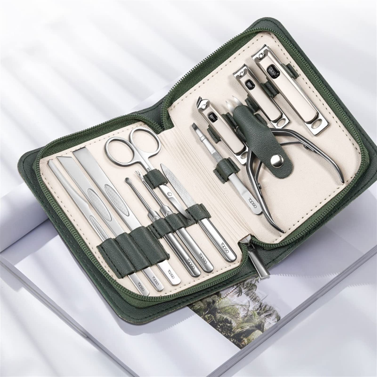 12-Piece Professional Nail Care Kit - Manicure & Pedicure Set with Nail Clippers for Home, Salon & Travel | Personal Grooming & Beauty Essentials (Color A)