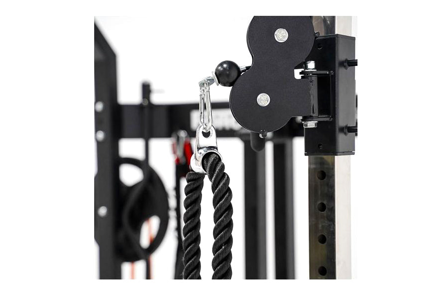 Warrior 801 Pro Power Rack Cage with Smith Machine & Functional Trainer Cable Pulley System - Heavy Duty Home Gym Equipment for Strength Training & Weightlifting - Perfect for Home Workouts & Garage Gym Setup