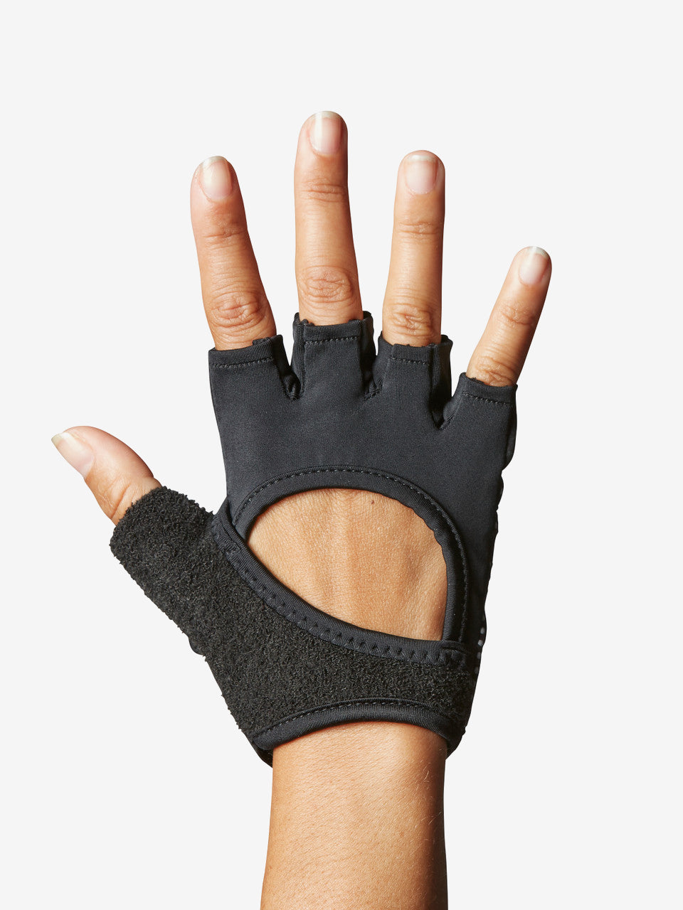 Tavi Noir Half Finger Grip Gloves for Workouts & Cycling - Non-Slip Palm, Breathable Ebony Gloves for Gym, Weightlifting & Outdoor Activities