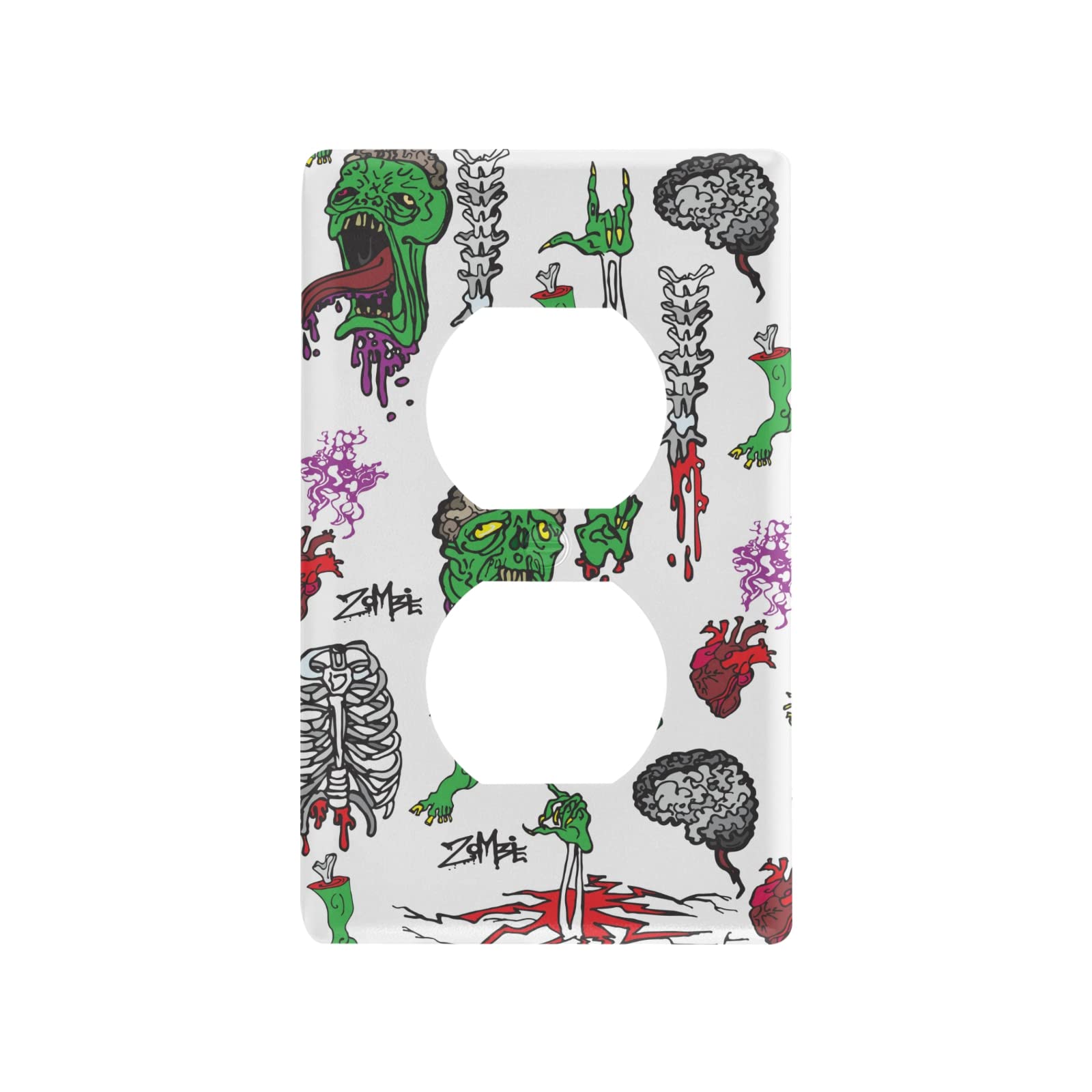Scary Zombies Halloween Outlet Cover - Decorative Electrical Switch Plate for Home & Office - Perfect for Halloween Decor & Party Themes