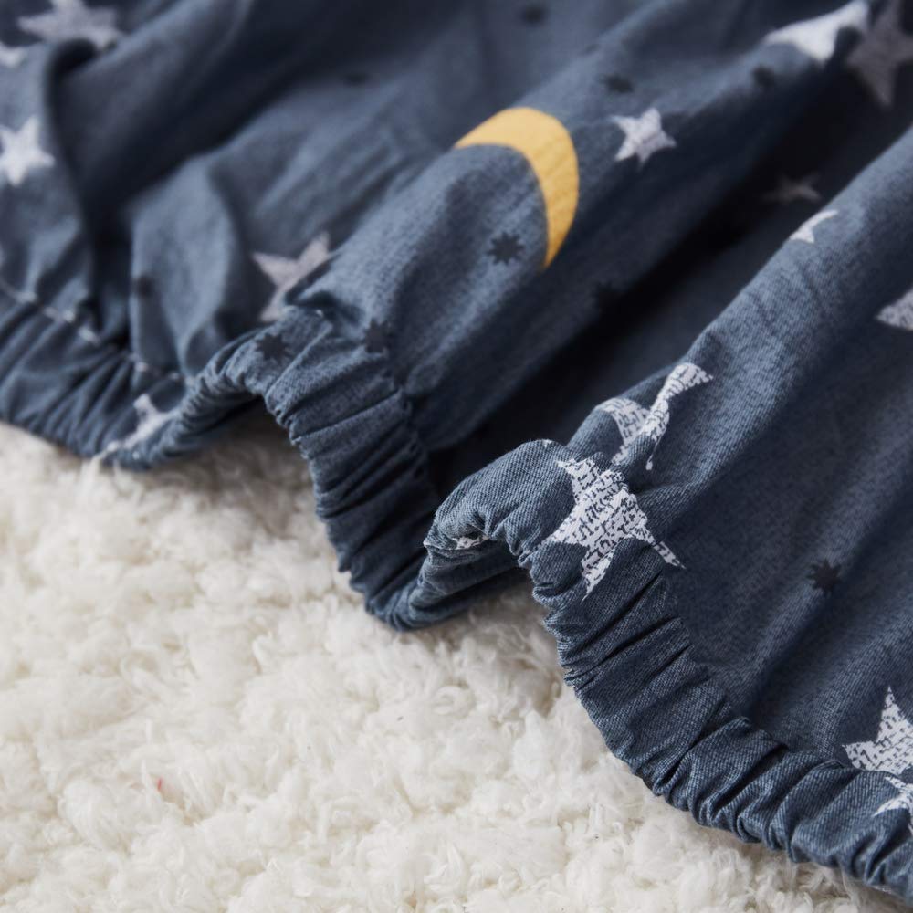 Brandream 3-Piece Space Crib Bedding Set for Boys - Astronaut Rocket Galaxy Nursery Collection with Crib Blanket, Stars Fitted Sheet & Gray Skirt | Perfect for Baby Showers, Nursery Decor & Space-Themed Rooms