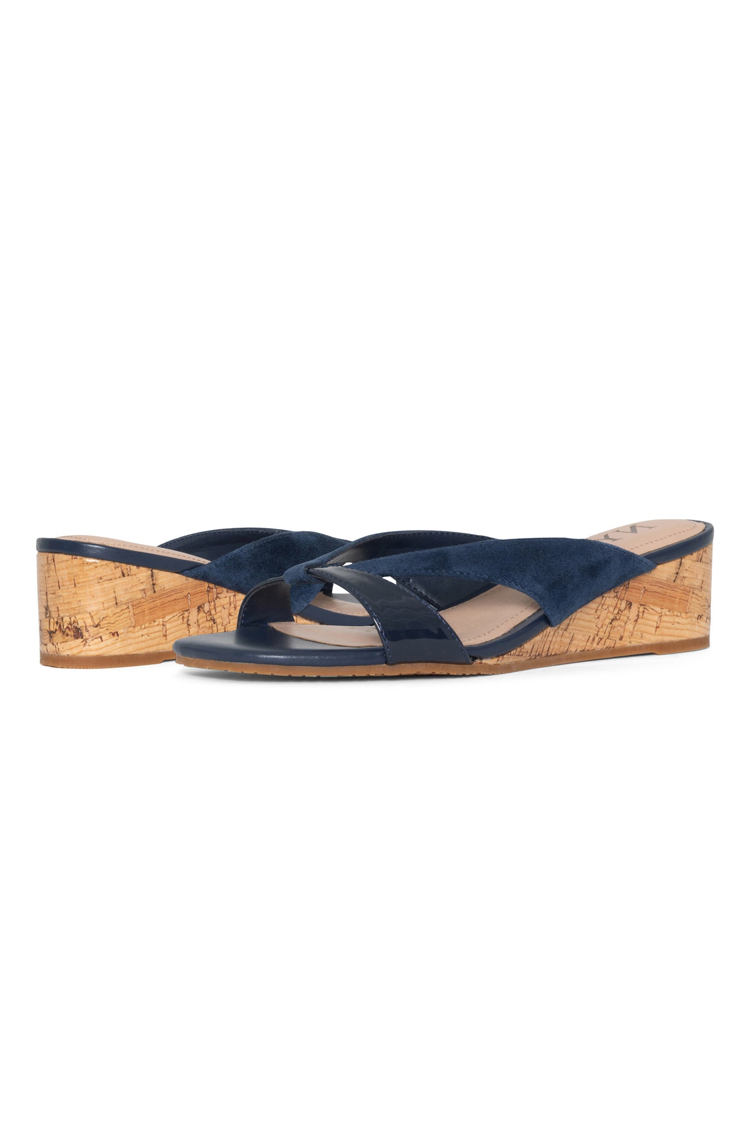 Contessa Women's Navy Wedge Sandals - Comfortable Summer Beach Shoes for Walking, Travel & Casual Outings