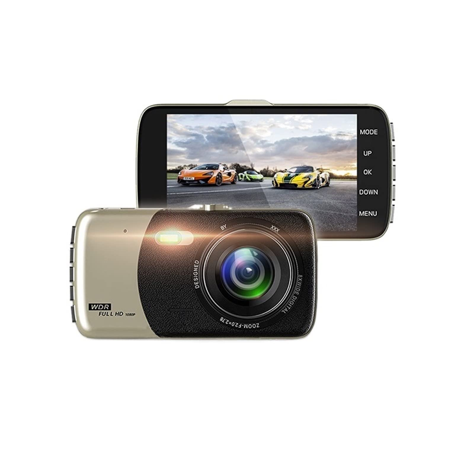 Tantisy Dual Lens Dash Cam - 1080P Full HD Car DVR with Night Vision, Vehicle Black Box Recorder - Perfect for Road Trips, Commuting & Parking Surveillance (No SD Card Included)