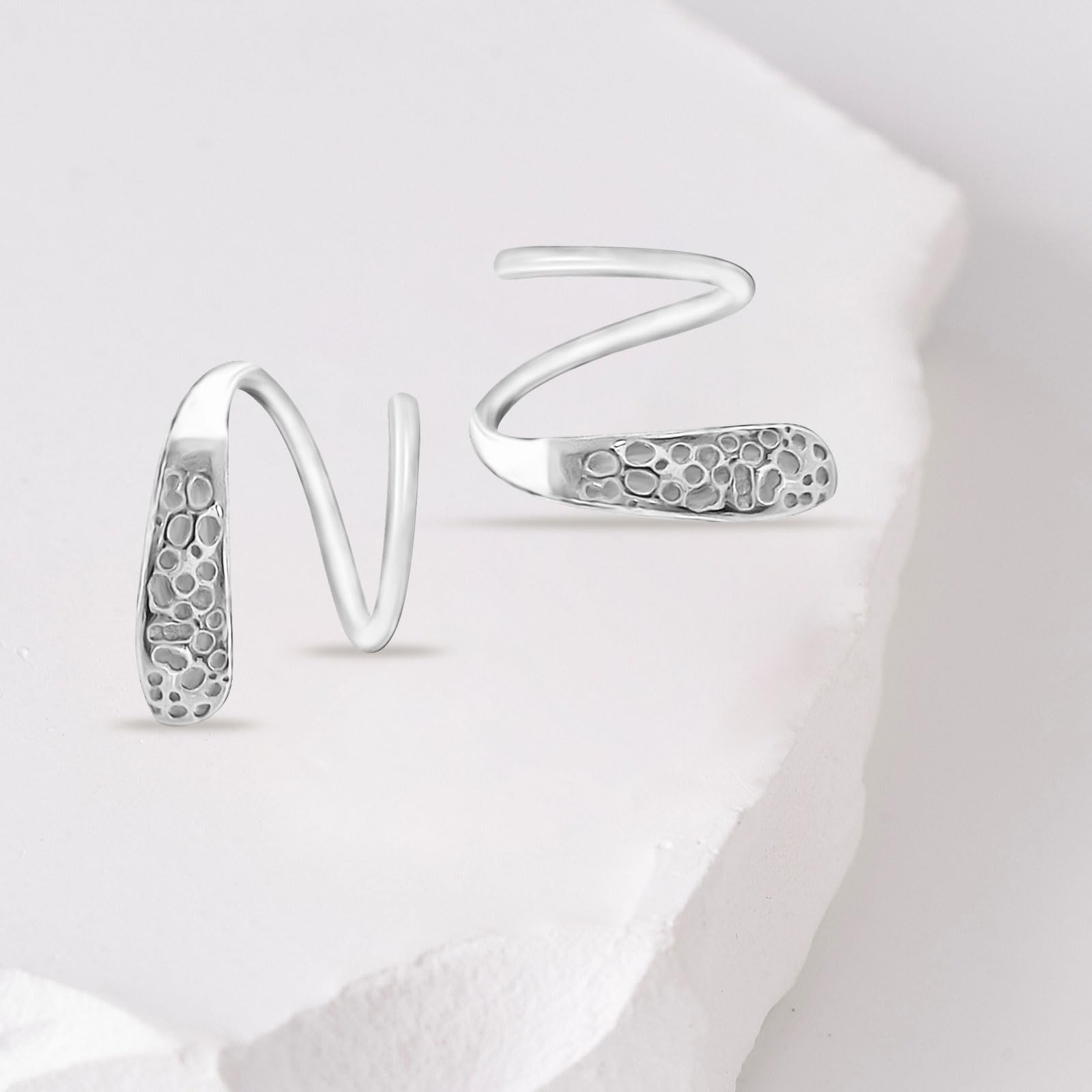 WGXIA Sterling Silver Double Hoop Spiral Twist Earrings for Women - Hypoallergenic Small Hoop Earrings | Perfect Birthday & Valentine's Day Gift for Her | Everyday Wear, Date Night & Special Occasions