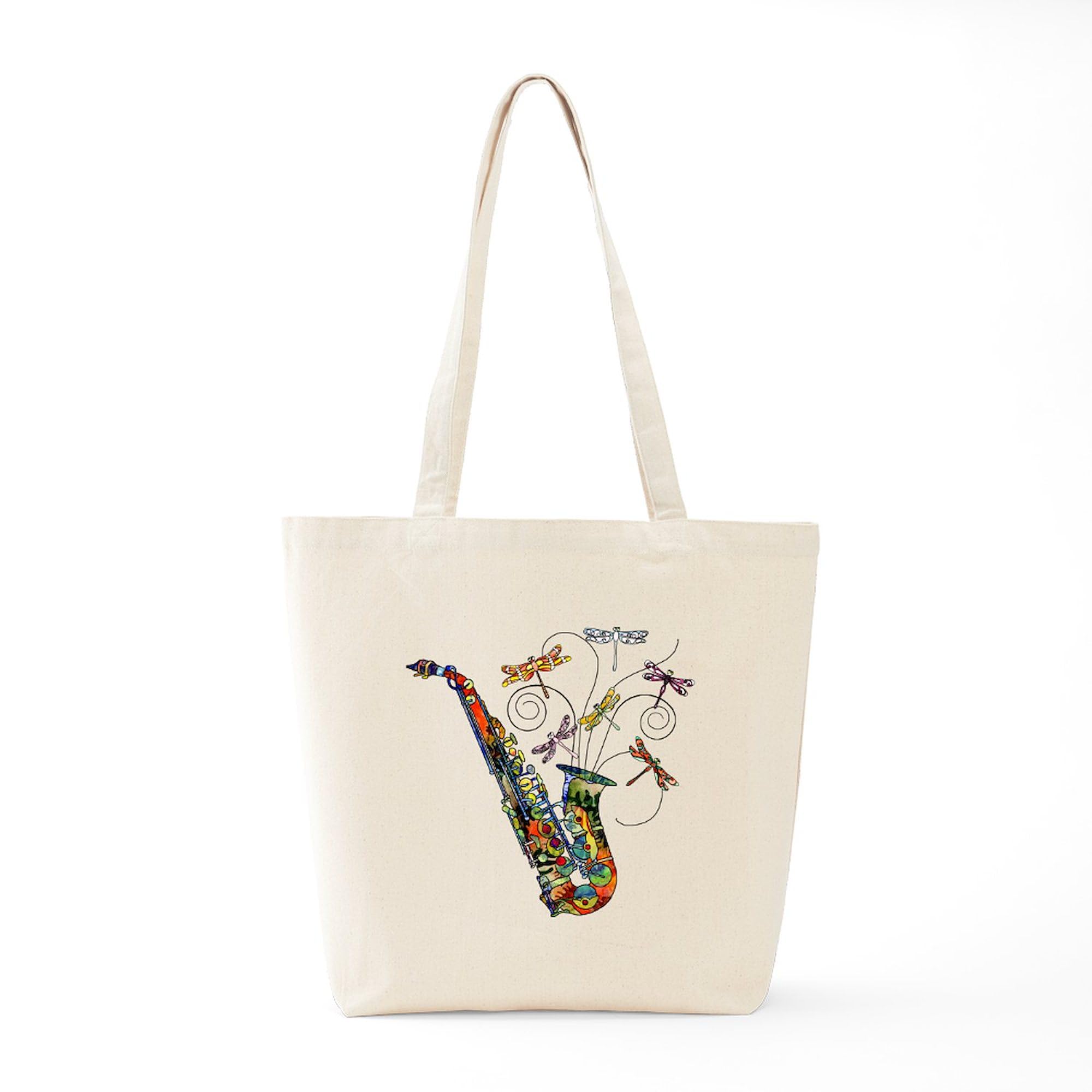 Wild Saxophone Tote Bag - Natural Canvas Reusable Shopping Bag for Music Lovers | Perfect for Groceries, Beach Trips & School