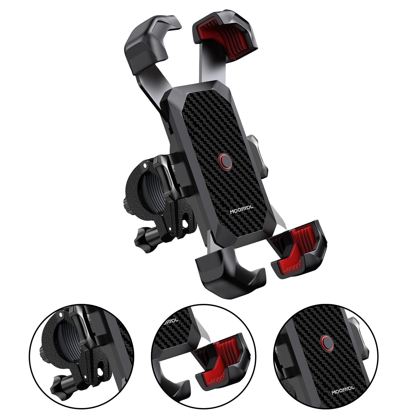 Best Handlebar Phone Mount - 360° Rotating Bike Phone Holder for Motorcycle, Bicycle & Scooter | Secure Phone Mount for Road Trips, Music, GPS Navigation, Vlogging & Hands-Free Calls | Perfect for Cycling, Commuting & Outdoor Adventures