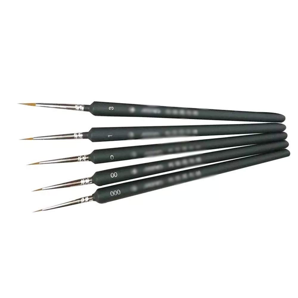 10 PCS Miniature Paint Brush Set - Professional Nylon Brushes for Acrylic Painting, Thin Hook Line Pen - Perfect for Detailed Artwork, Hand Painting, Miniature Models & DIY Crafts