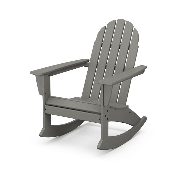 POLYWOOD Vineyard Adirondack Rocking Chair - All-Weather Outdoor Furniture for Patio, Garden & Poolside Relaxation