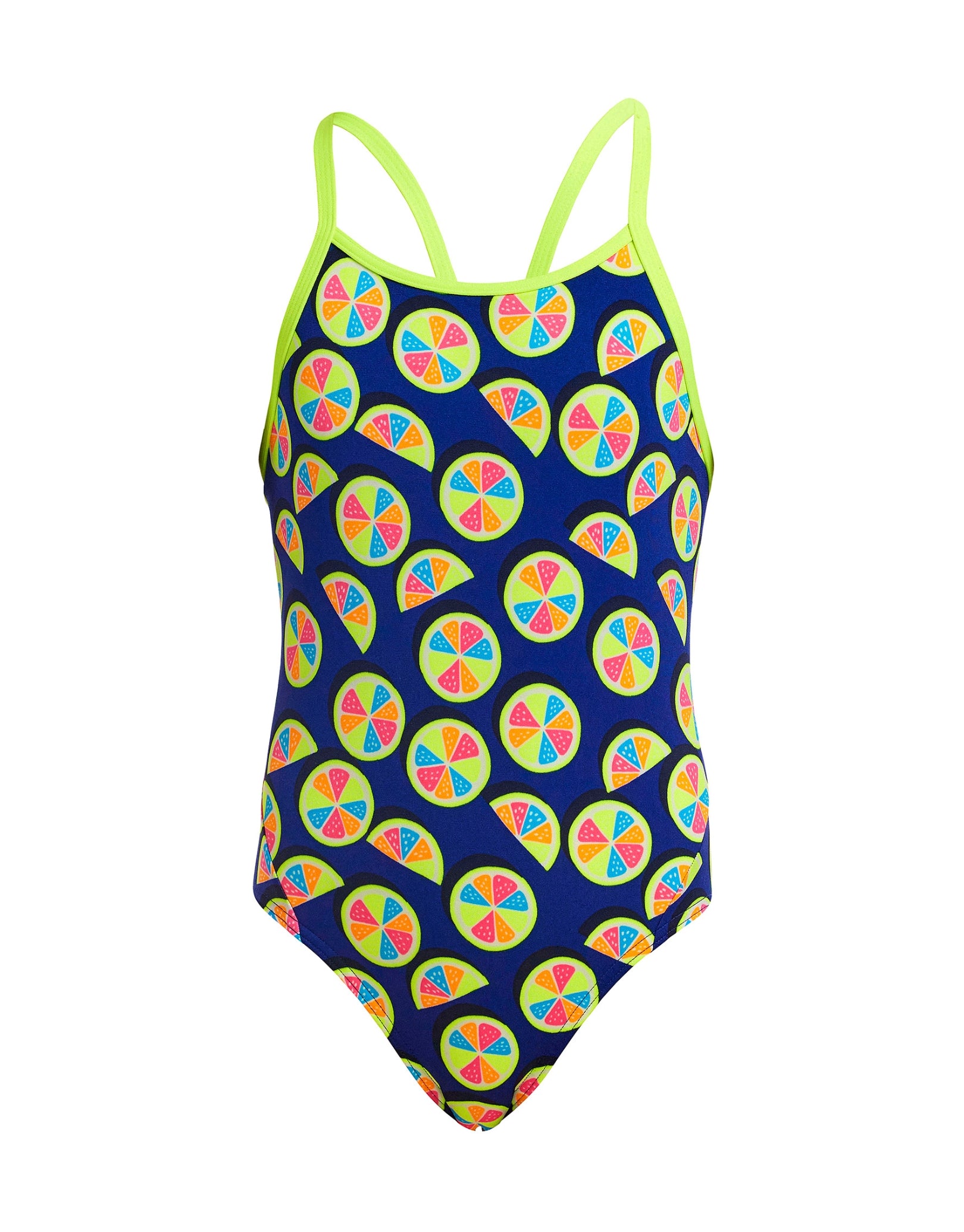 Lemon Diamond Back Swimsuit for Girls - Blue & Yellow Two-Tone Bikini | Perfect for Beach Vacations, Pool Parties & Summer Fun