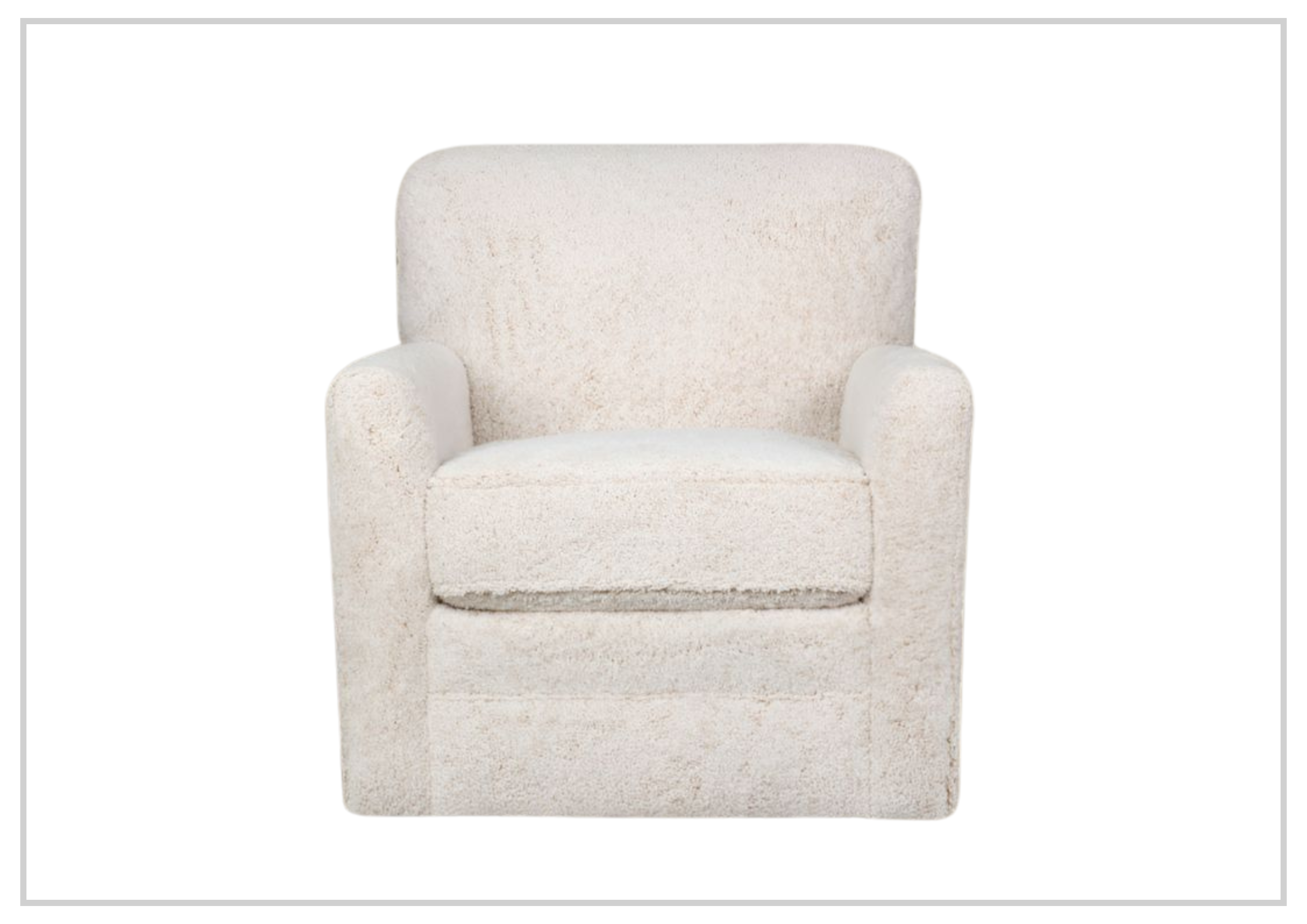 Klaussner Marlow Fabric Swivel Accent Chair with Track Arms - Modern Living Room Lounge Chair for Home Office, Reading Nook & Relaxation