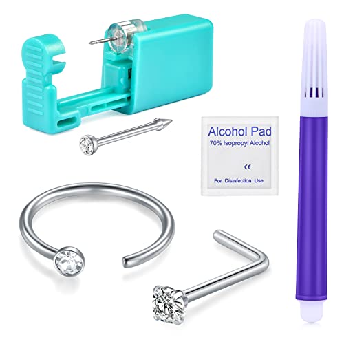 style1-1pc nose gun &18G nose rings