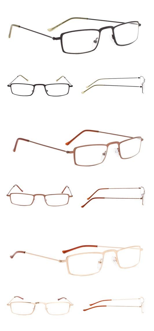 5-Pack Lightweight Reading Glasses for Men & Women - Comfortable +1.0 to +3.5 Magnification - Perfect for Reading Books, Crafts & Computer Work