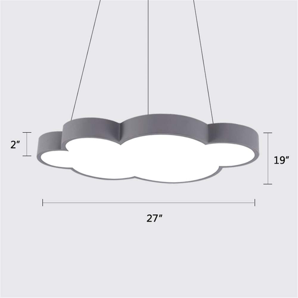 Dimmable Cloud Shaped LED Pendant Light for Kids Room - Modern Acrylic & Metal Hanging Lamp with Included Bulb (Blue, 19 inch) - Perfect for Nursery, Bedroom & Playroom Decor