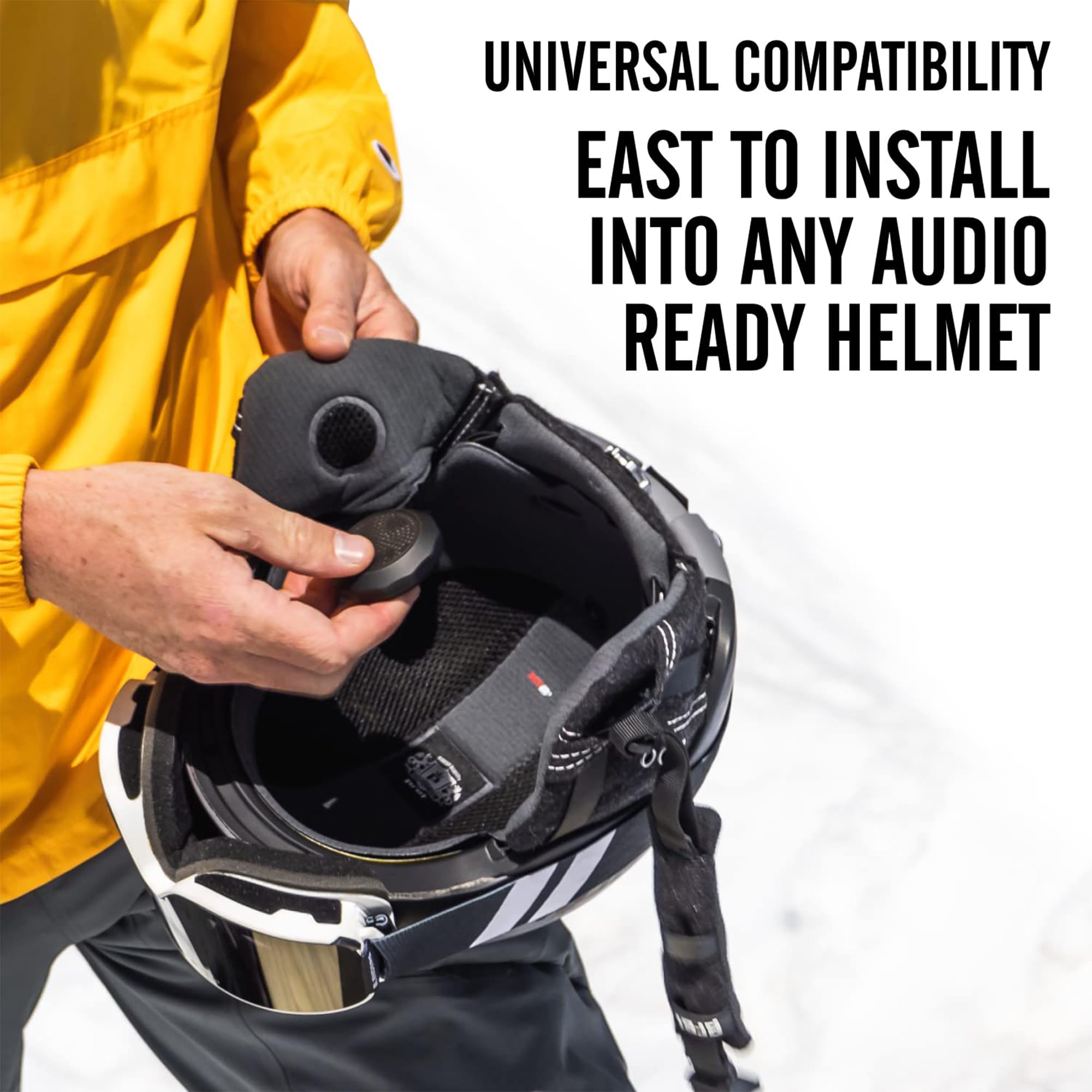 Outdoor Tech Chips Ultra 2.0 Wireless Bluetooth Helmet Headphones - Waterproof Sports Earbuds for Skiing, Snowboarding, Biking & Motorcycling | Perfect for Outdoor Adventures & Extreme Sports