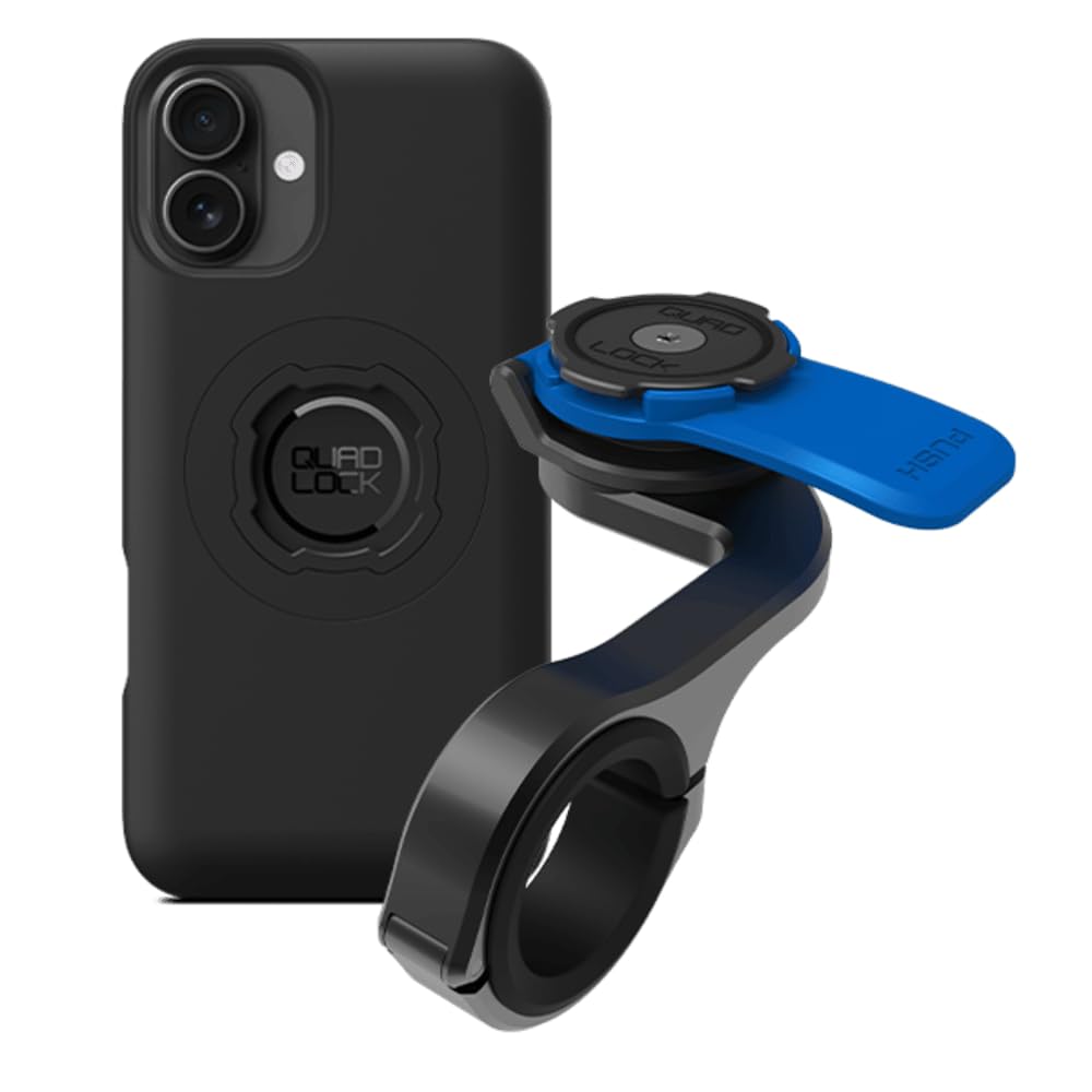Quad Lock Out Front PRO Bike Phone Mount Kit with MAG Case for iPhone 16 - Secure Cycling Phone Holder for Road & Mountain Biking, Commuting & Outdoor Adventures