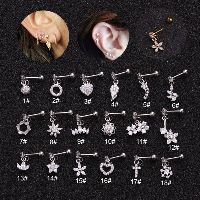 20G Surgical Steel Dangle Cartilage Earrings for Women | HSER8599 | Perfect for Everyday Wear, Parties & Special Occasions