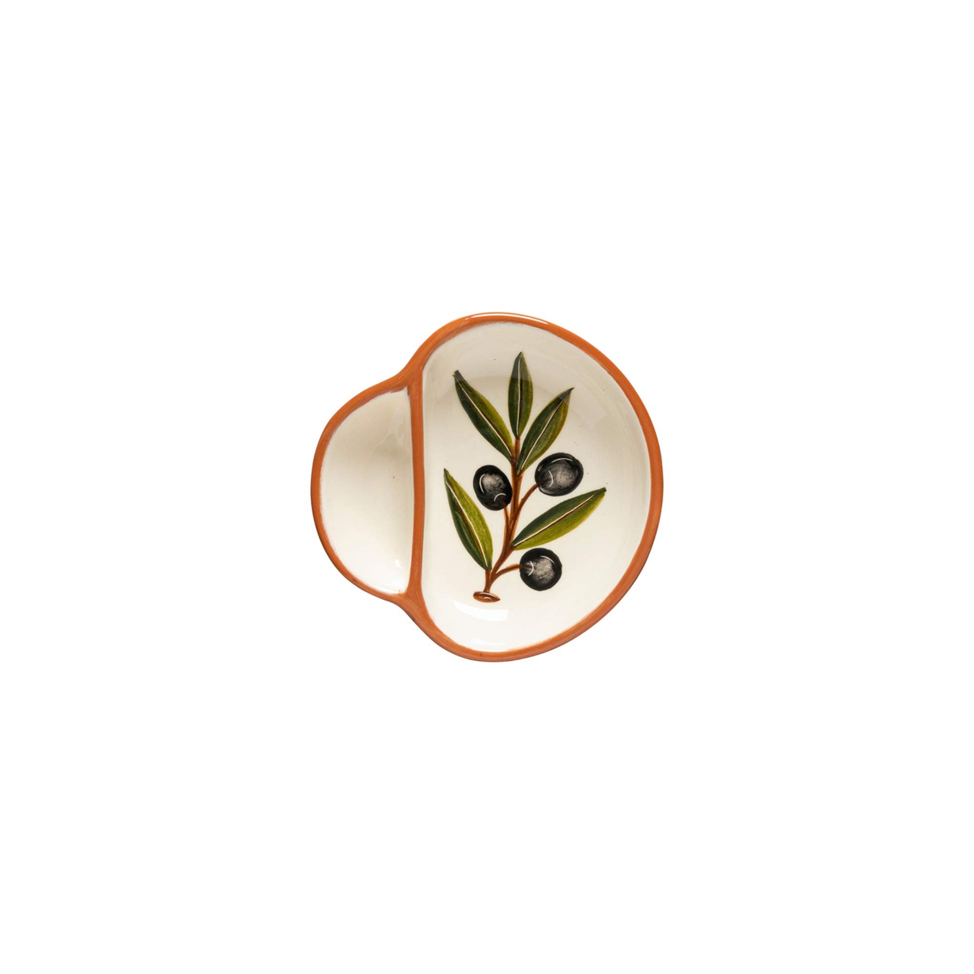 Casafina 6-Inch Ceramic Terracotta Olive Dish - Alentejo Collection | Microwave & Dishwasher Safe Dinnerware | Food Safe Glazed Serveware | Restaurant Quality Appetizer Plate for Tapas, Nuts & Dips | Perfect for Home Dining, Parties & Mediterranean Cuisine