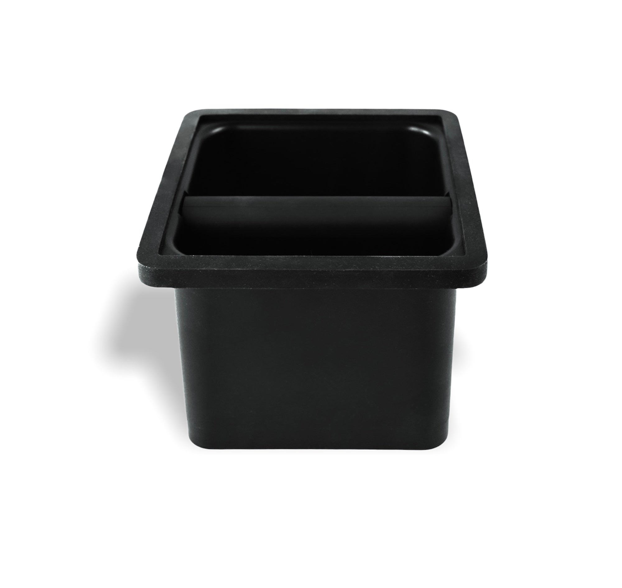 Barista Basics Knockbox 6x6x5 Inches - Compact Espresso Grounds Bin for Coffee Shops & Home Brewing - Durable Stainless Steel Coffee Waste Container with Easy Clean Design