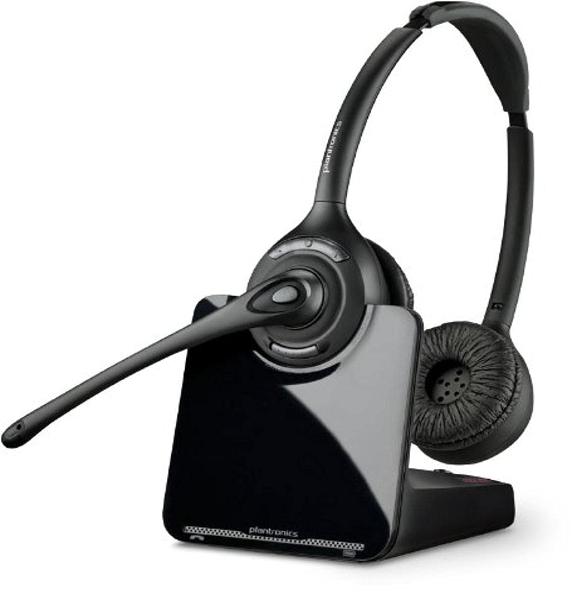 Plantronics 88285-01 Wireless DECT Headset with Noise Cancelling - Black | Office & Call Center Headphones for Clear Communication