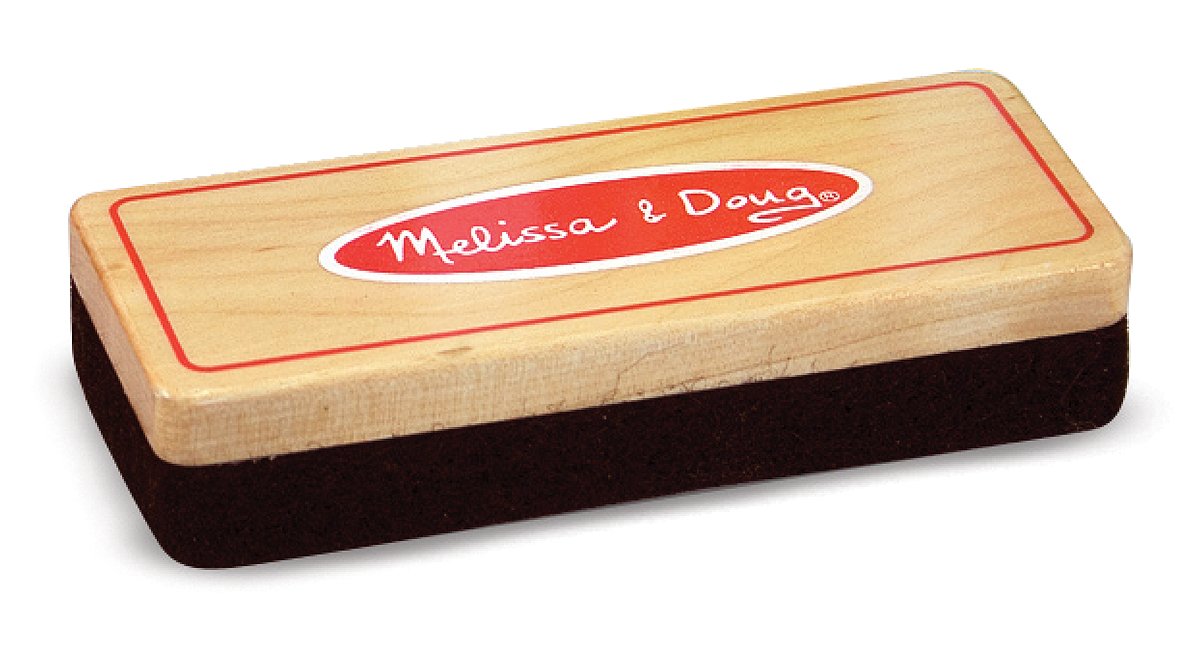 Melissa & Doug Felt Chalk Eraser - 1 x 5 Inches - Dustless Chalkboard Cleaner for Classrooms & Home Schooling - Perfect for Teachers & Kids