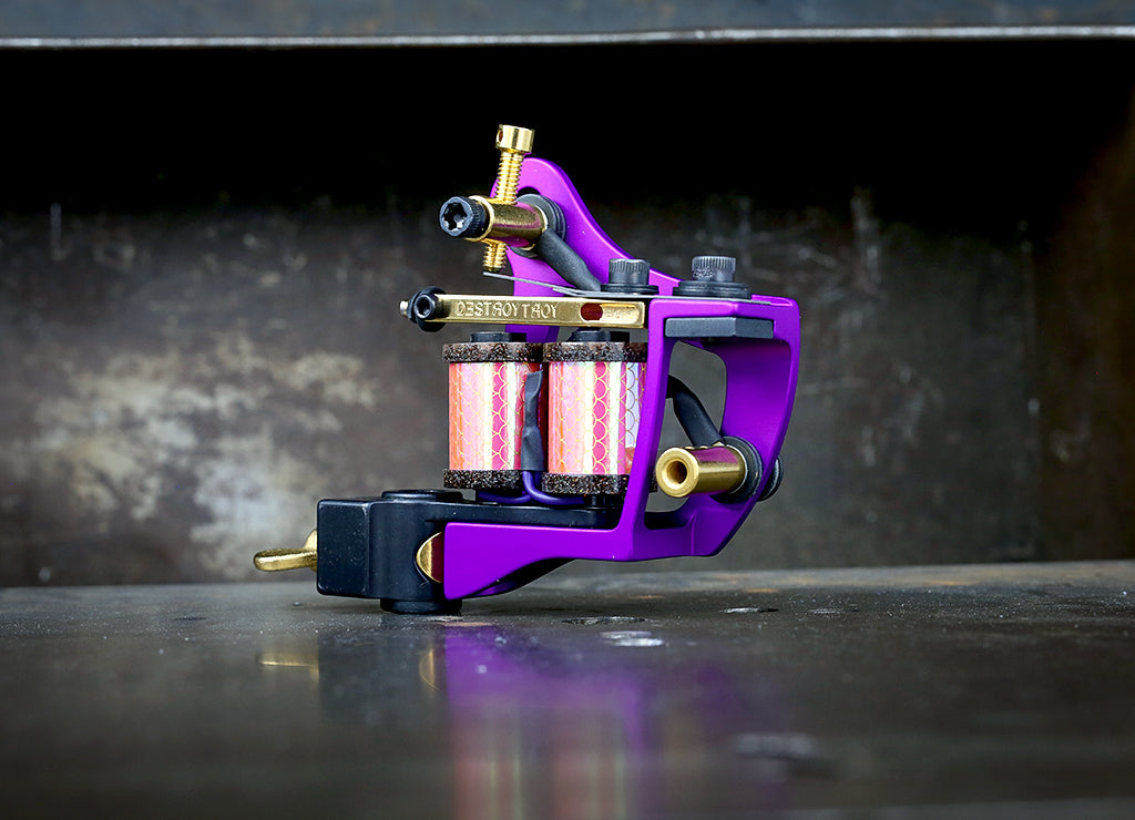 Limited Edition Mike Pike x Destroy Troy Teacup Liner - Purple & Pink Gradient Design - Perfect for Tea Ceremonies, Gift Giving & Kawaii Aesthetic Collections