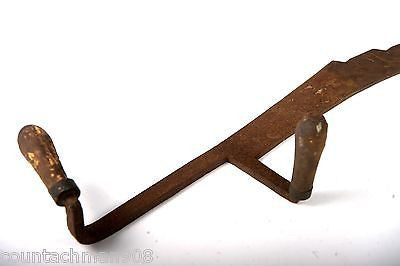 36 Inch Hay and Ice Saw with Wooden Handles - Vintage Farm Tool for Cutting Hay, Ice Blocks, and Outdoor Use