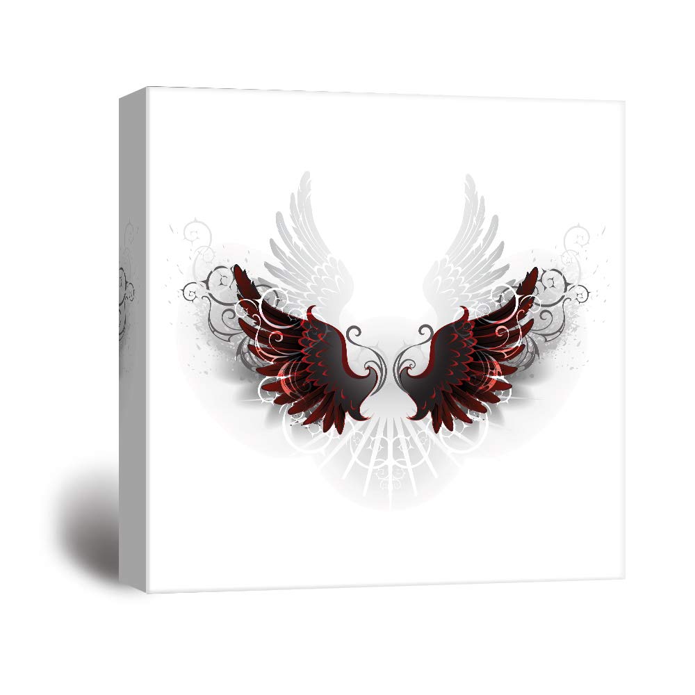 Wall26 Canvas Wall Art - Dragon Wings Giclee Painting for Bedroom, Living Room, House Decoration, Home Art - 24x24 inches - Perfect for Modern and Fantasy Themed Spaces