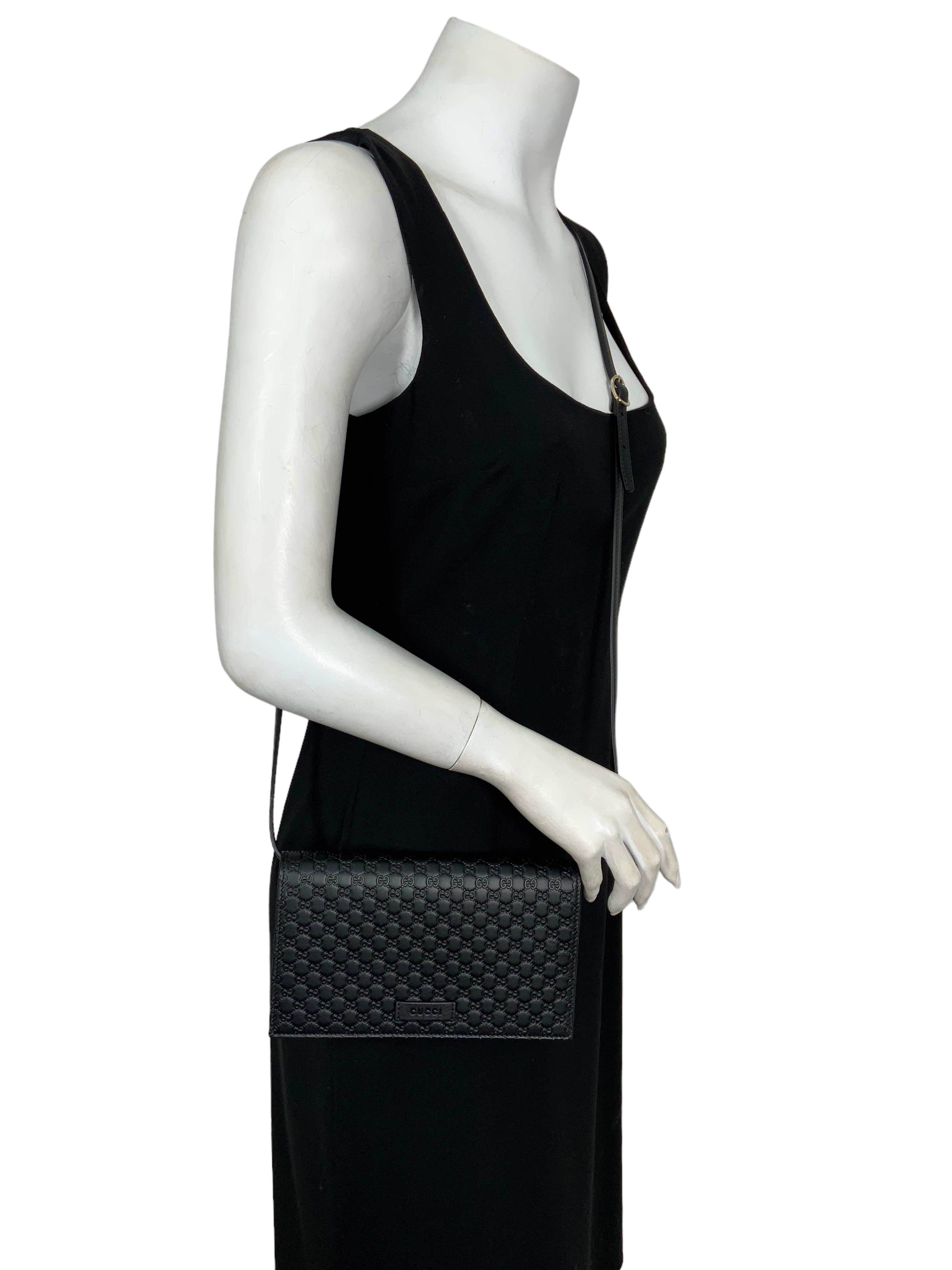 Authentic GUCCI Microguccissima GG Leather Crossbody Wallet for Women - Luxury Designer Handbag with Adjustable Strap, Perfect for Parties, Travel & Everyday Use