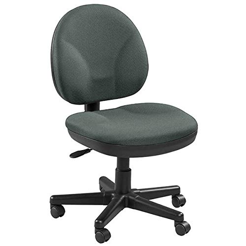 Ergonomic Pewter Fabric Mid Back Swivel Office Chair with Lumbar Support - Adjustable Height & 360° Rotation for Home & Office Workspace