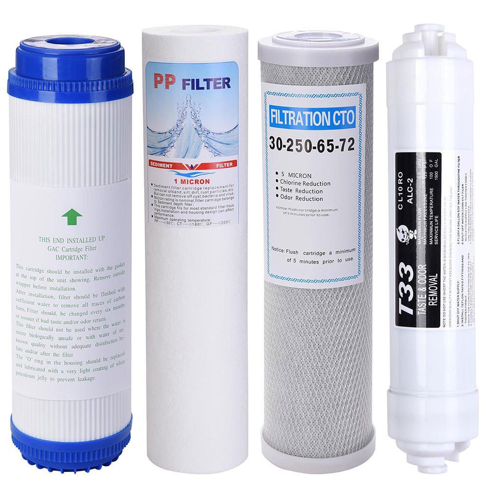 4-Pack Water Filter Replacement Cartridges for Water Filtration System - Compatible with Major Brands, Improves Taste & Purity - Perfect for Home, Office, and RV Use