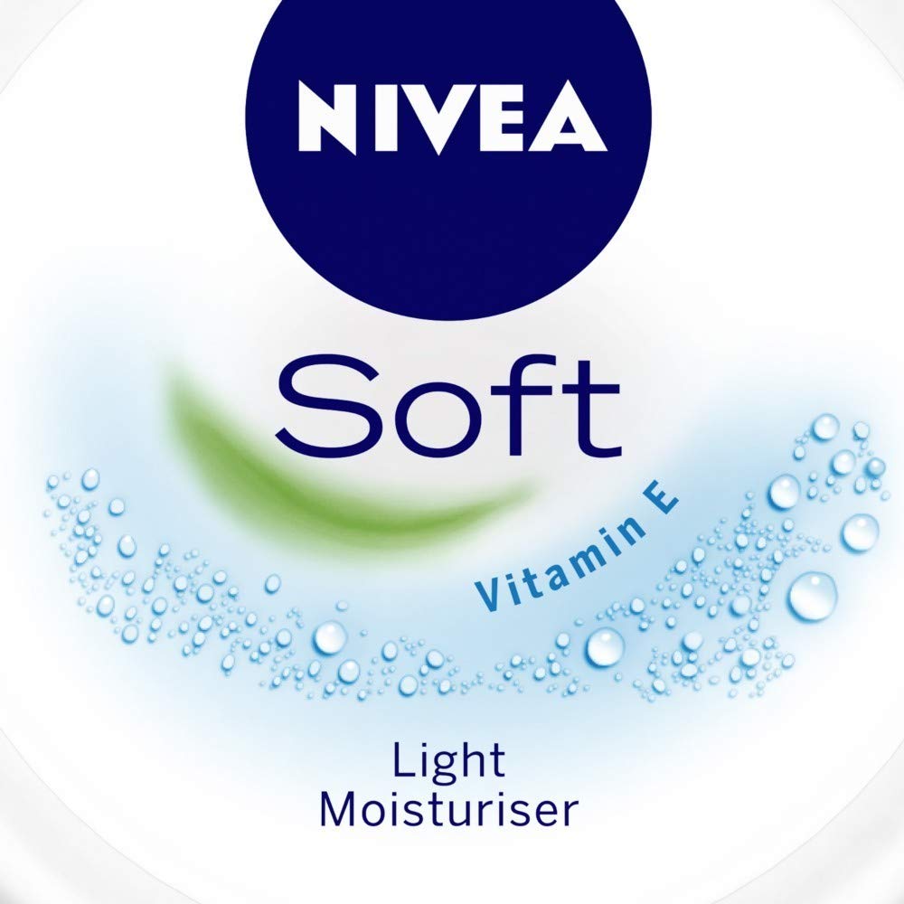 NIVEA Soft Light Moisturizing Cream with Vitamin E & Jojoba Oil - 200ml for Face, Hands & Body | Non-Greasy, Hydrating Skincare for Daily Use & Dry Skin Relief