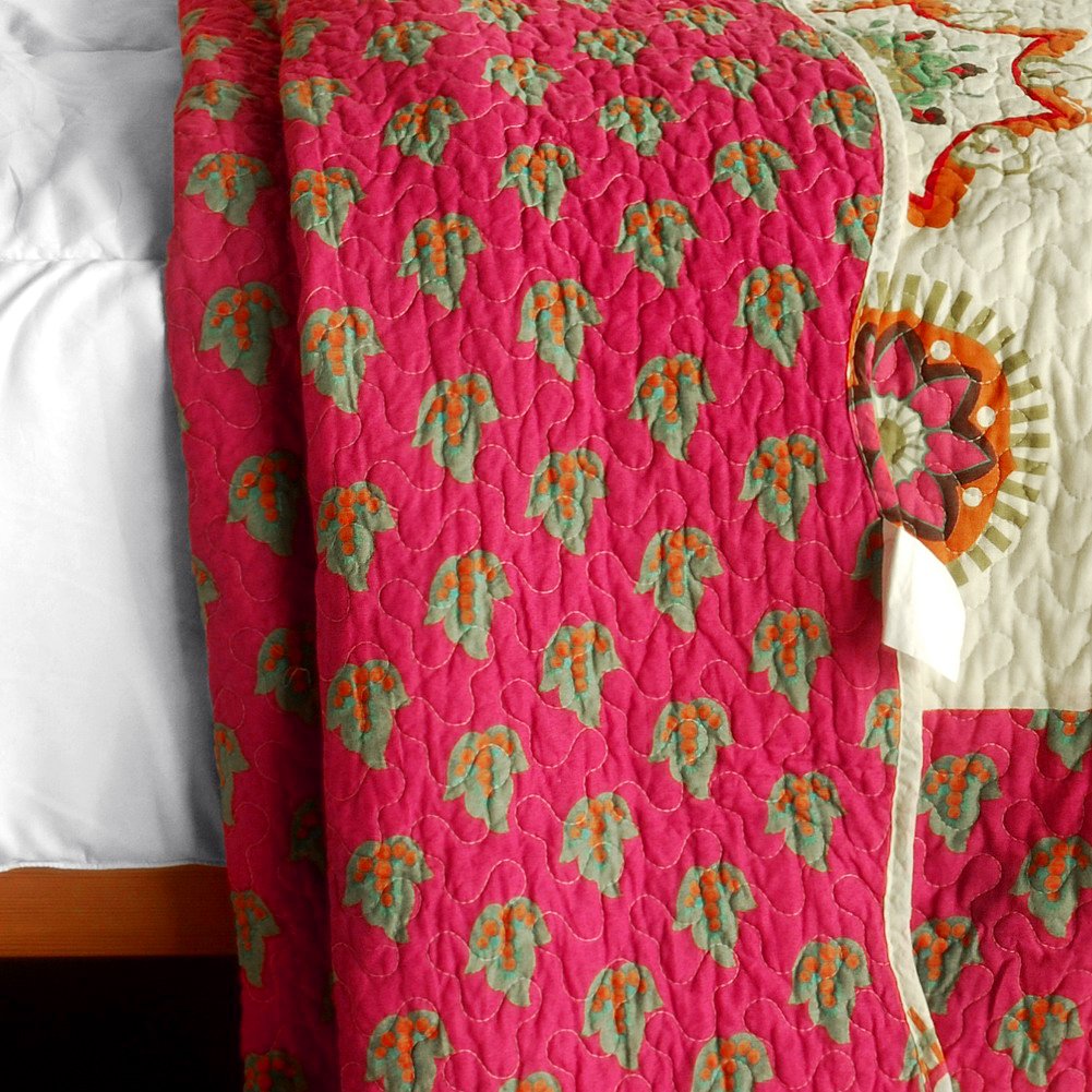 Blancho Bedding [Children of Heaven] 3-Piece Cotton Jacquard Quilt Set - Full/Queen Size, Soft & Breathable Bedspread for Kids' Room, Dorm, or Guest Bedroom Decor