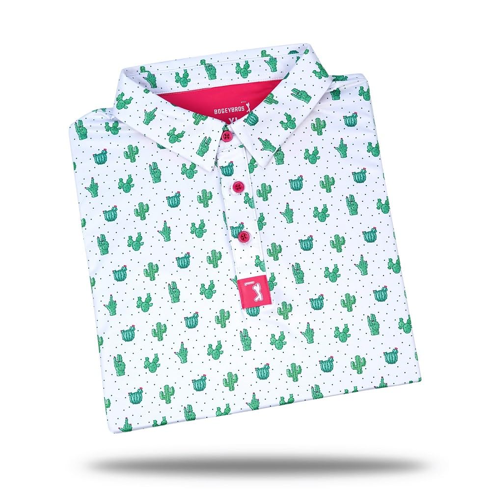 Bogey Bros Men's Funny Golf Polo Shirts - UPF 50+ Sun Protection, 4-Way Stretch Fabric, Moisture Wicking Short Sleeve Golf Shirt for Comfortable Play - Perfect for Golf Courses, Country Clubs & Casual Wear