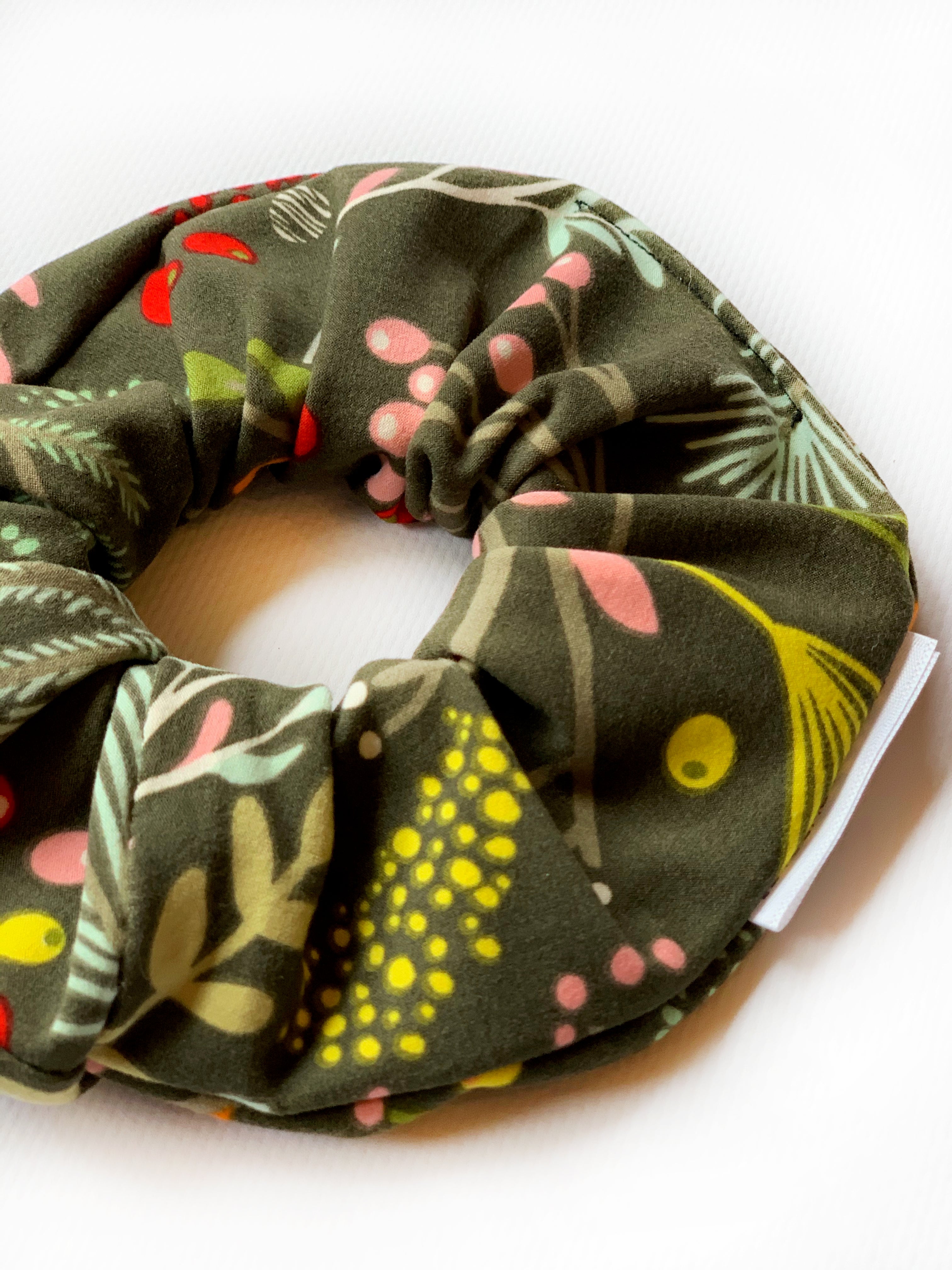 Merry Mistletoe Scrunchie Hair Tie - Christmas Holiday Hair Accessories for Women & Girls - Perfect for Parties, Gifts & Festive Styling