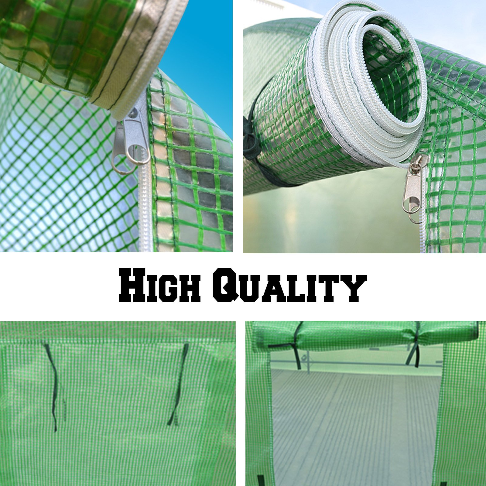 BenefitUSA 24.6'X10'X7' Walk-in Greenhouse Replacement Cover Canopy for Outdoor Plant Gardening - Durable Replacement Top for Large Greenhouses (Frame Not Included) - Perfect for Backyard Gardening, Plant Protection & Year-Round Growing