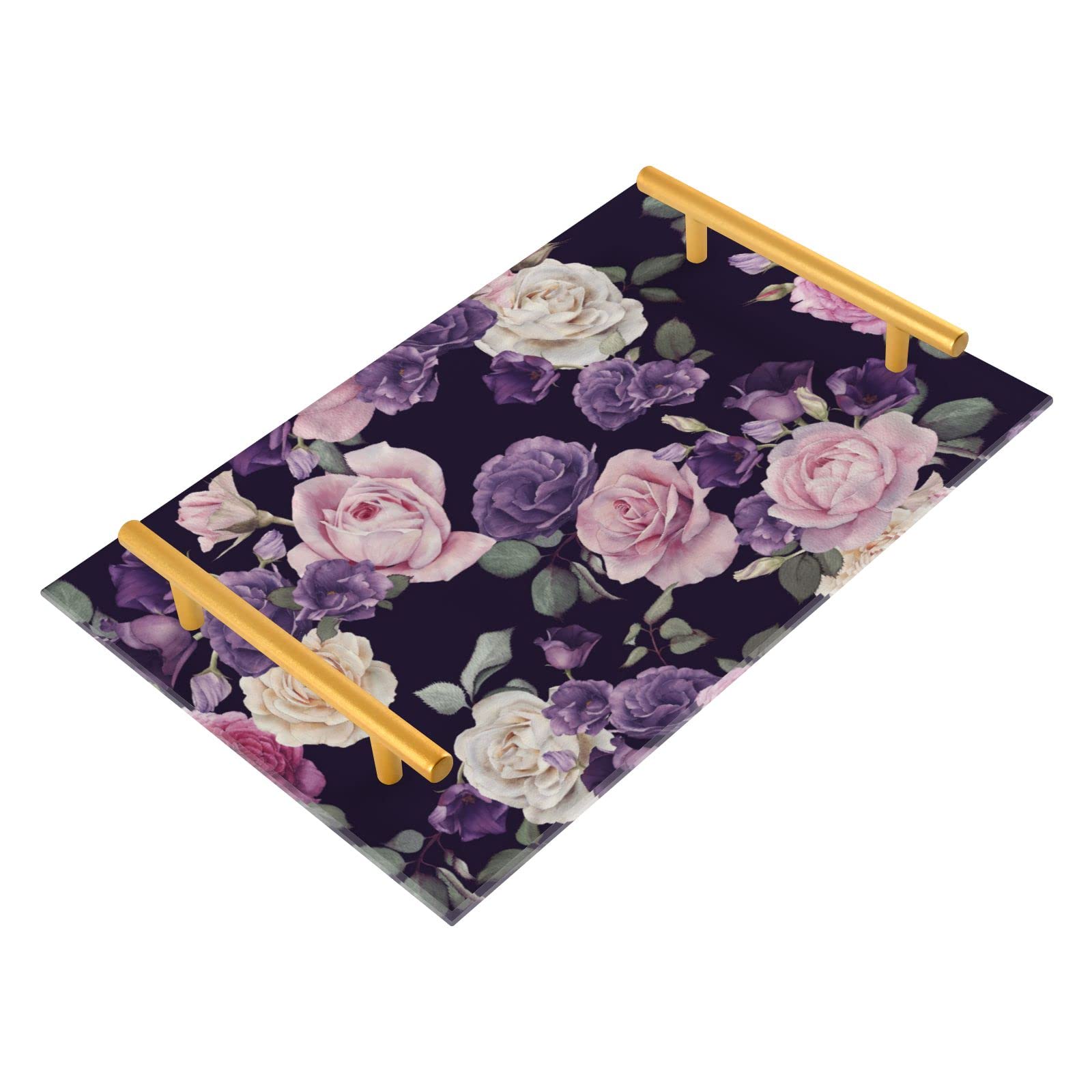 Acrylic Serving Tray with Handles - 7.87