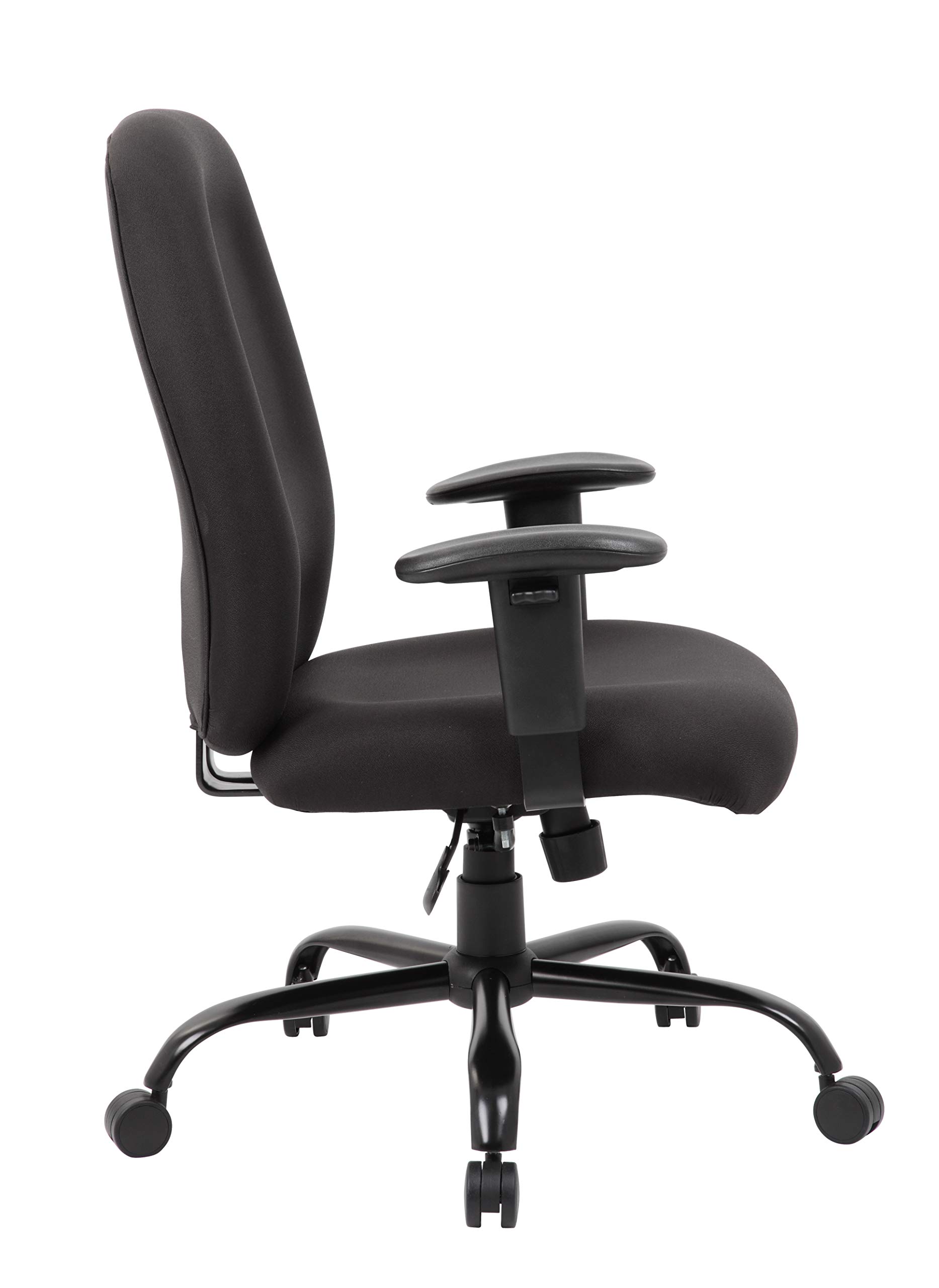 Boss Office Products Heavy Duty Task Chair - Ergonomic Adjustable Office Chair with Lumbar Support, Black - Perfect for Home Office, Gaming, and Professional Workspaces