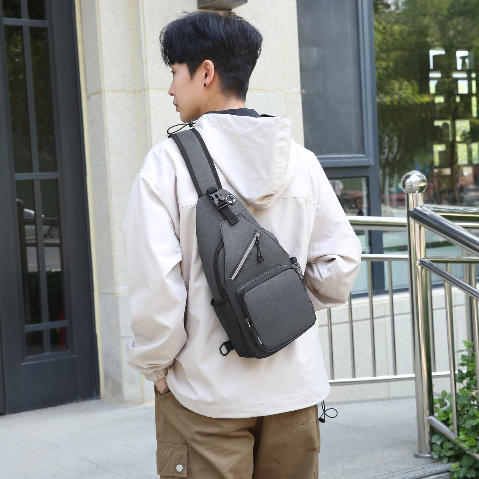 Men's Sling Bag - Lightweight Crossbody Chest Backpack for Travel, Hiking & Sports | Perfect Daypack for Outdoor Adventures & Daily Commute