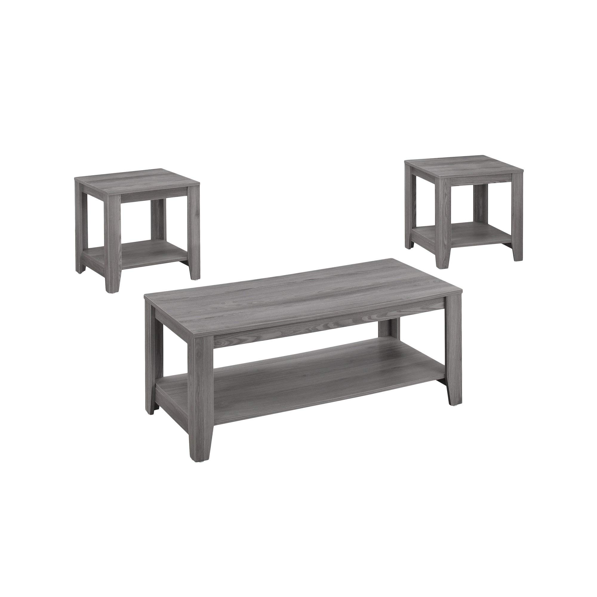 Ergode 3-Piece Dining Table Set - Modern Grey Kitchen & Dining Room Furniture for Small Spaces | Perfect for Apartments, Breakfast Nooks & Outdoor Patios