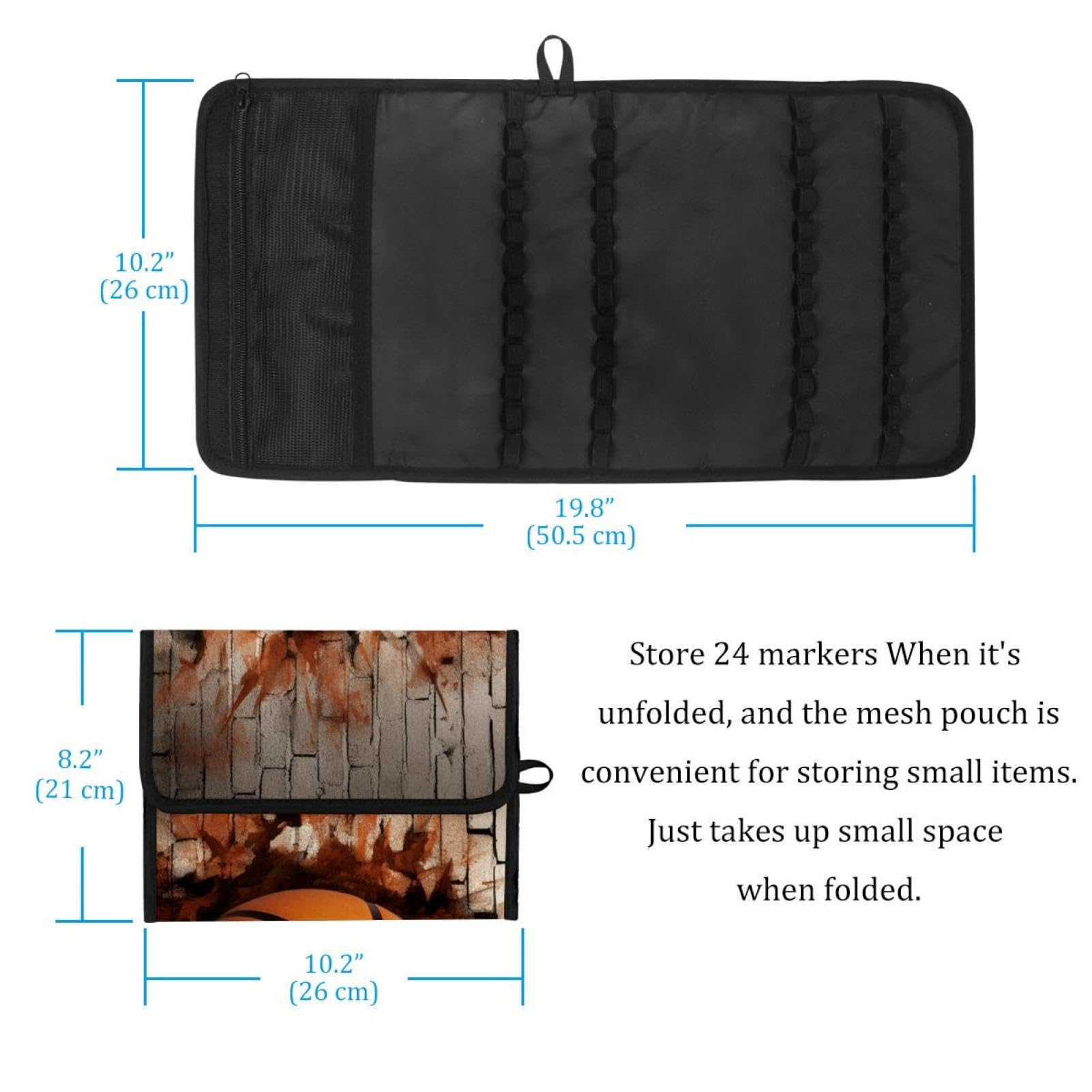 3D Basketball Pattern Pencil Pouch - Small Pen Case for School, Office & Travel - Organize Pens, Pencils & Art Supplies - Perfect for Students, Artists & Professionals