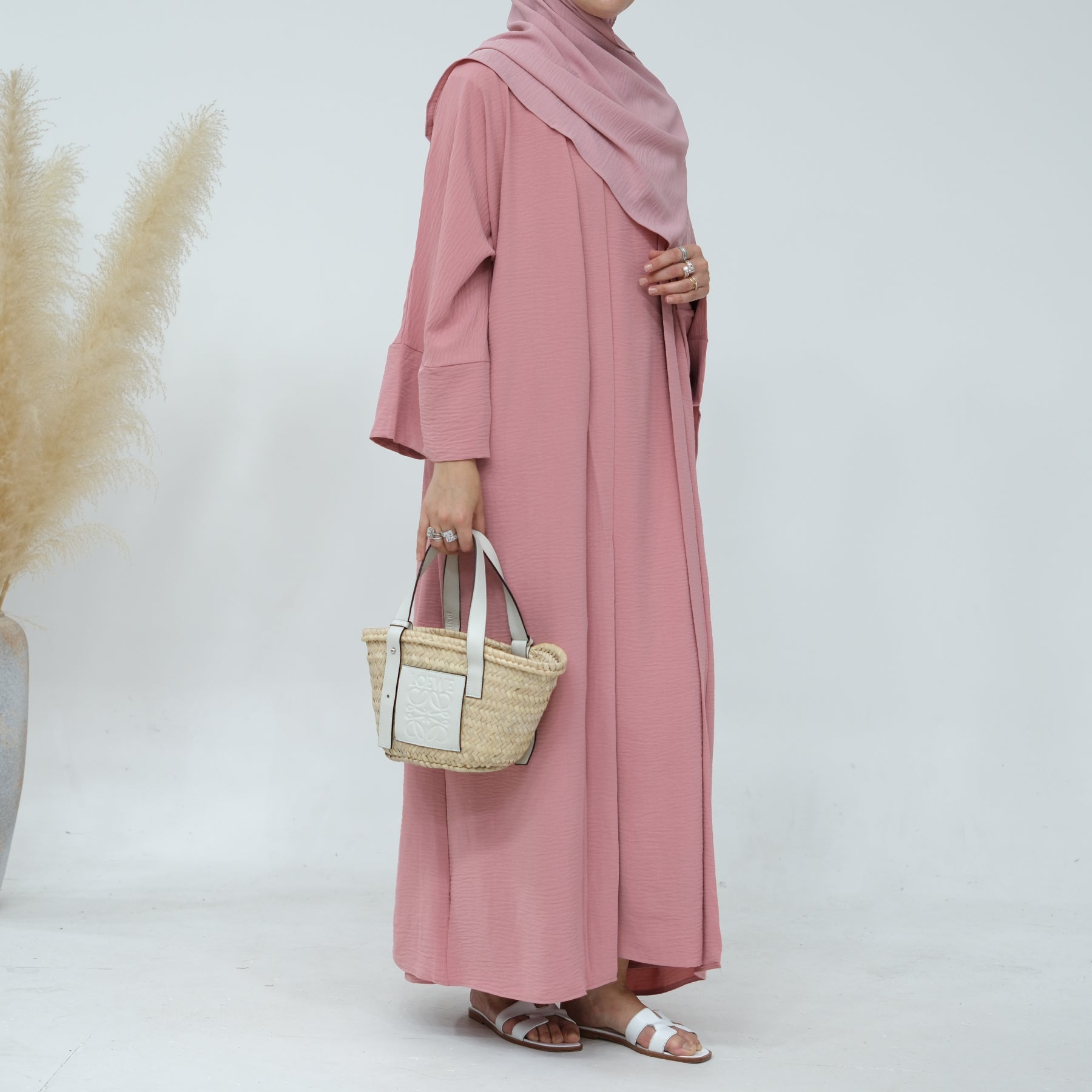 Lea 2 Piece Abaya Set - Pink Islamic Prayer Dress for Women | Modest Muslim Clothing for Prayer, Mosque & Special Occasions