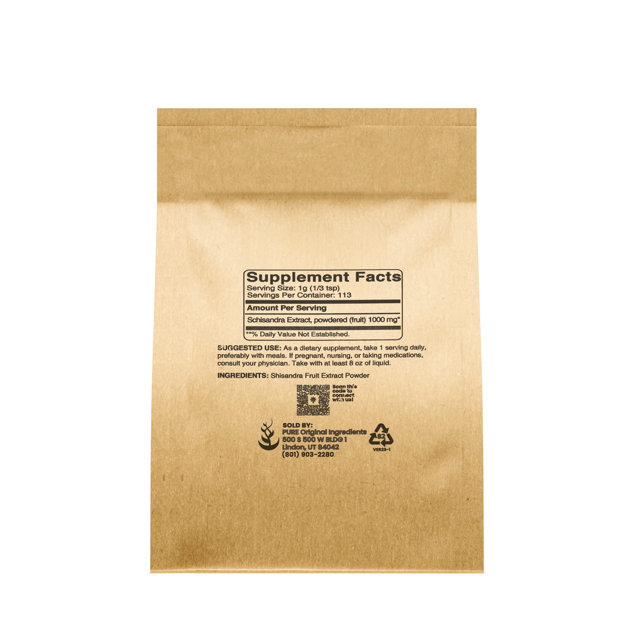 Pure Original Ingredients Schisandra (4 oz) | Non-GMO, Gluten-Free, Five-Flavor Berry | Traditional Chinese Herb for Energy & Stress Relief | Perfect for Tea, Smoothies & Herbal Remedies