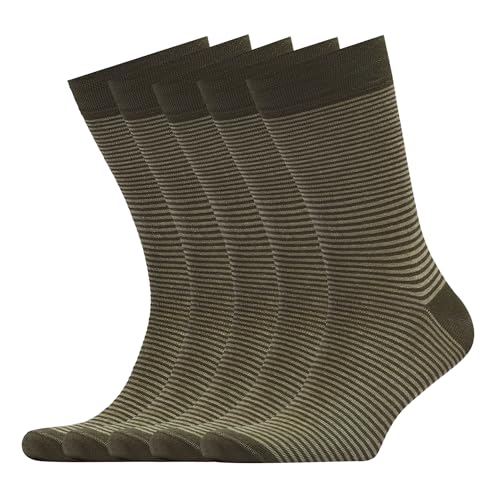 Green Khaki (5-pairs Striped)