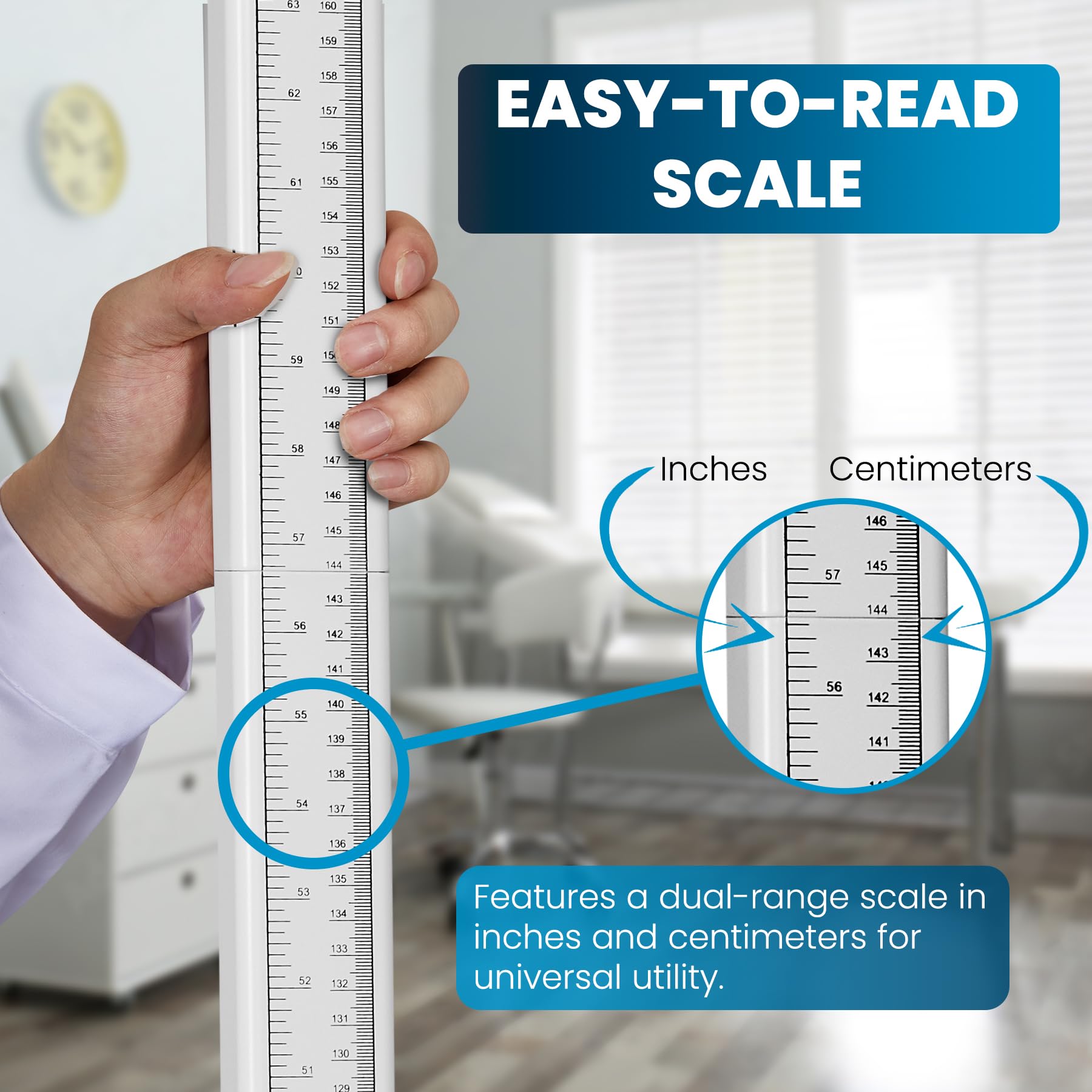 **Portable Aluminum Stadiometer for Height Measurement - 8-82 Inches (20-210 cm) - Accurate Measuring Tool for Adults & Kids - Perfect for Home, Gym, Clinic & Pediatric Offices - Includes Carrying Bag**    *(Ideal for Health Checkups, Fitness Tracking & Child Growth Monitoring)*