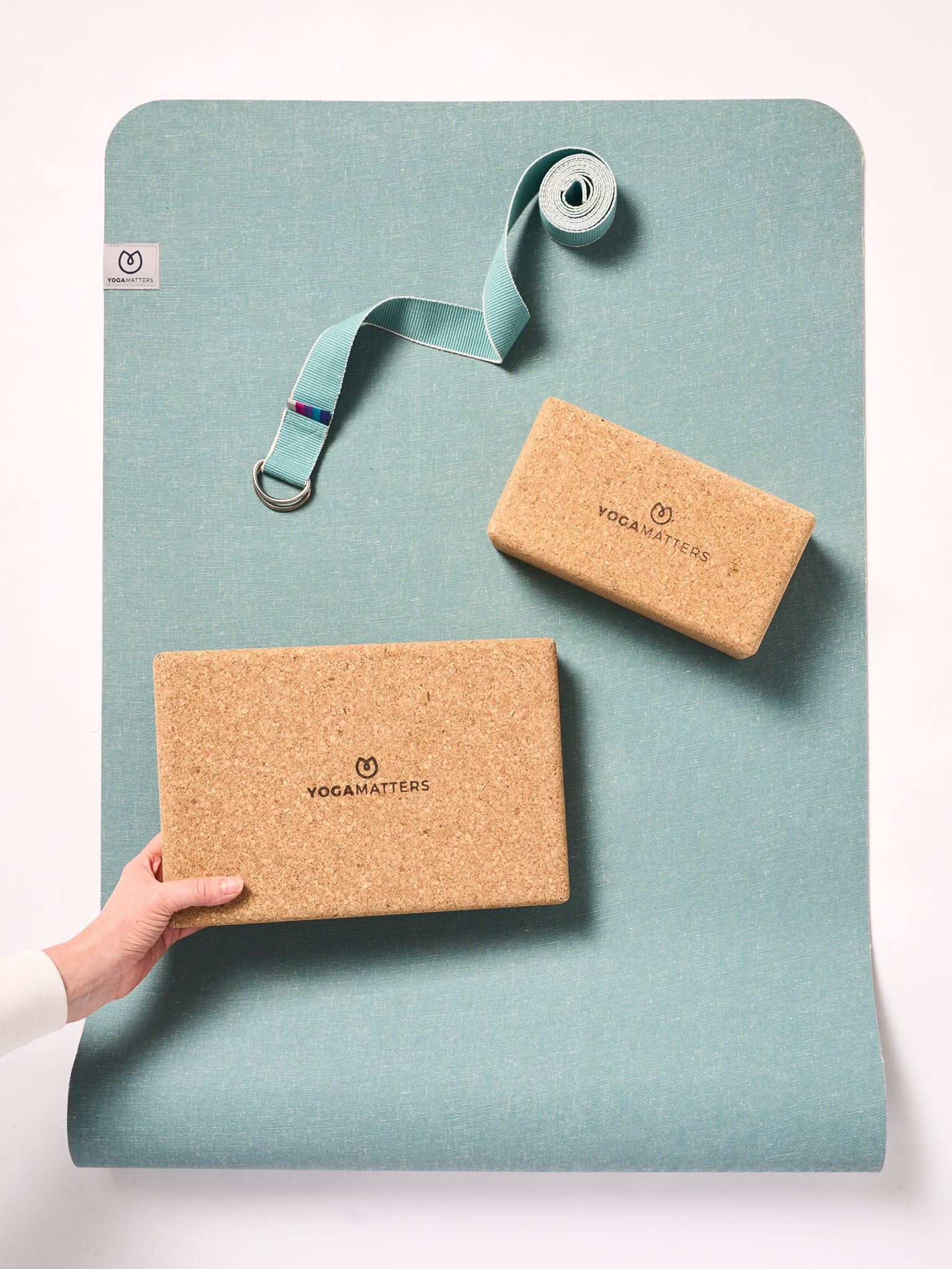 Eco-Friendly Yoga Kit for Beginners - Non-Slip Mat, Blocks & Strap - Perfect for Home, Studio & Travel Yoga Practice