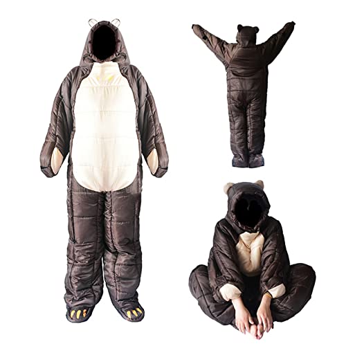Lightweight 4-Season Mummy Sleeping Bag for Adults - Warm & Cool Weather Backpacking Sleeping Bag with Arm & Leg Openings - Perfect for Camping, Hiking, and Outdoor Adventures