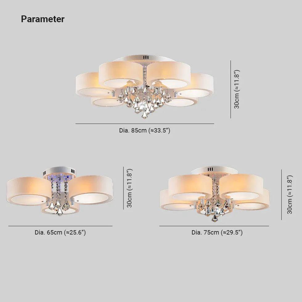 Round Petal LED Flush Mount Ceiling Light - Modern Dimmable Lighting Fixture for Bedroom, Living Room & Kitchen | Energy-Efficient Home Decor