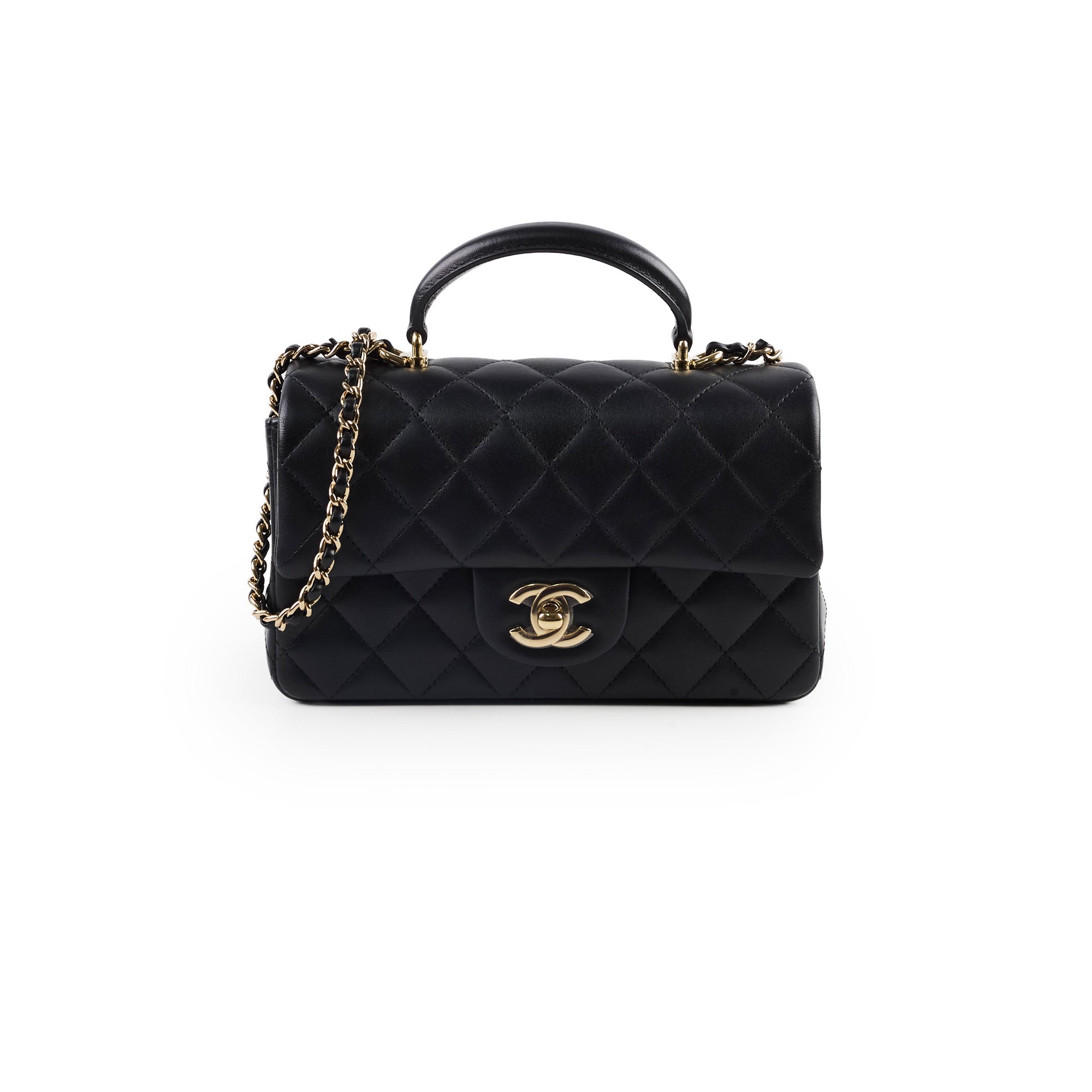 Chanel Mini Rectangular Top Handle Bag Black Microchipped - Luxury Designer Crossbody Purse for Women, Perfect for Date Night & Special Occasions